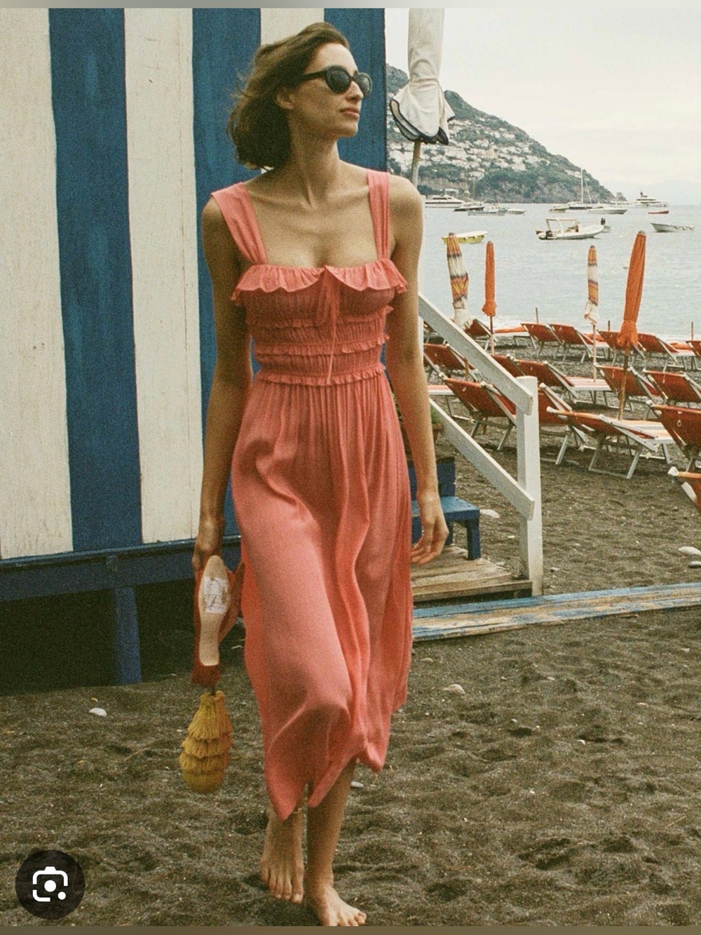 Doen Carolynn Coral Rose Dress Small